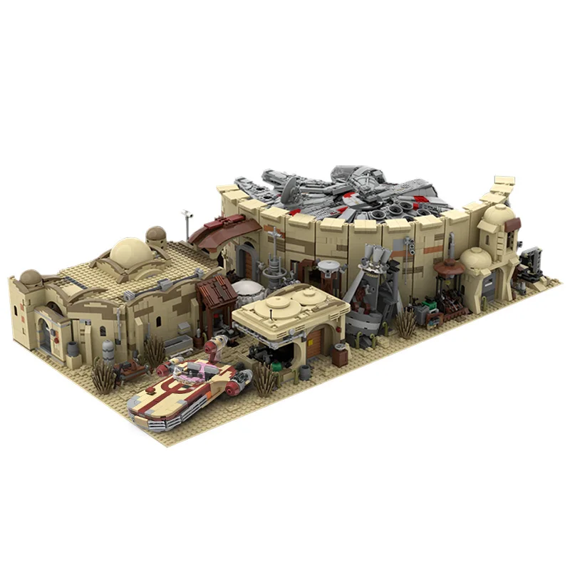 

6899PCS BuildMoc Star Series Wars Desert House Street View Architecture Building Block Bricks Diy Toys Children Educational Gift