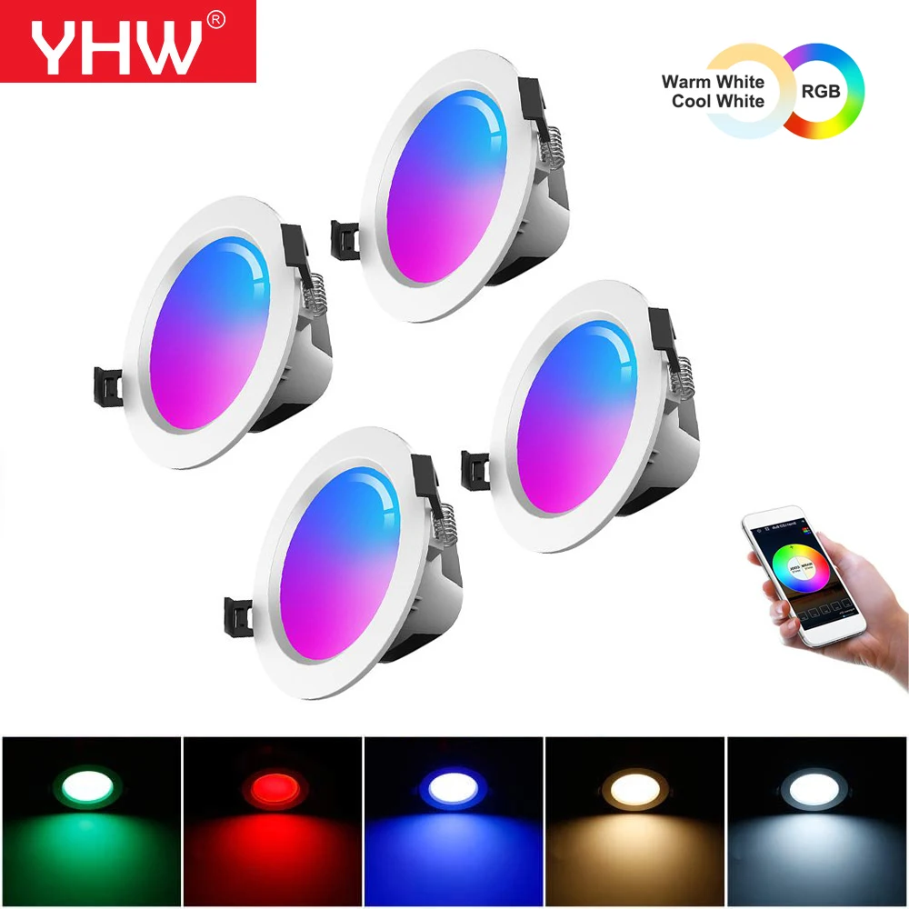 Встраиваемый светодиодный потолочный светильник с умным приглушаемым комнатная