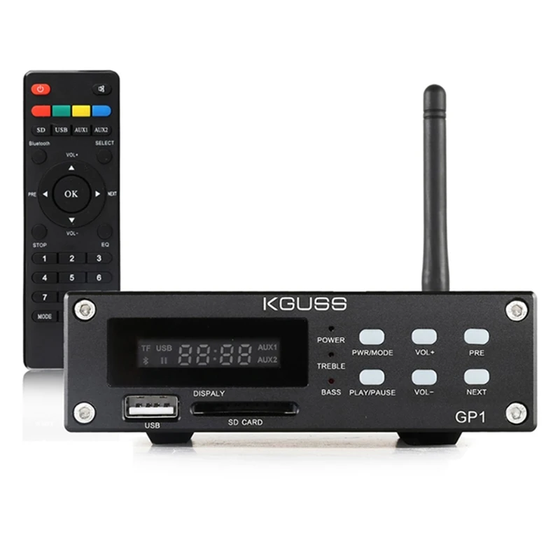 Цифровой усилитель мощности Kguss Gp-1 2 1 каналов Bluetooth Hi-Fi высокоточный маленький