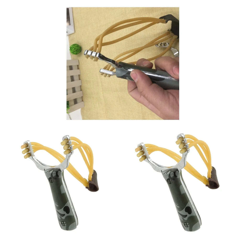 2pc Outdoor Slingshot Wooden Handle High Velocity Game Playing Tools Camo | Спорт и развлечения