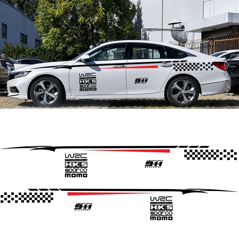 

Боковая наклейка на автомобиль s, полоса на талии, гоночная Спортивная наклейка, наклейка на авто наклейки из виниловой пленки s, универсальные автомобильные аксессуары