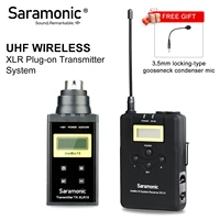 saramonic uwmic15b wireless microphone system uhf 16 channel omnidirectional mic for dslr camera camcorder interviews eng