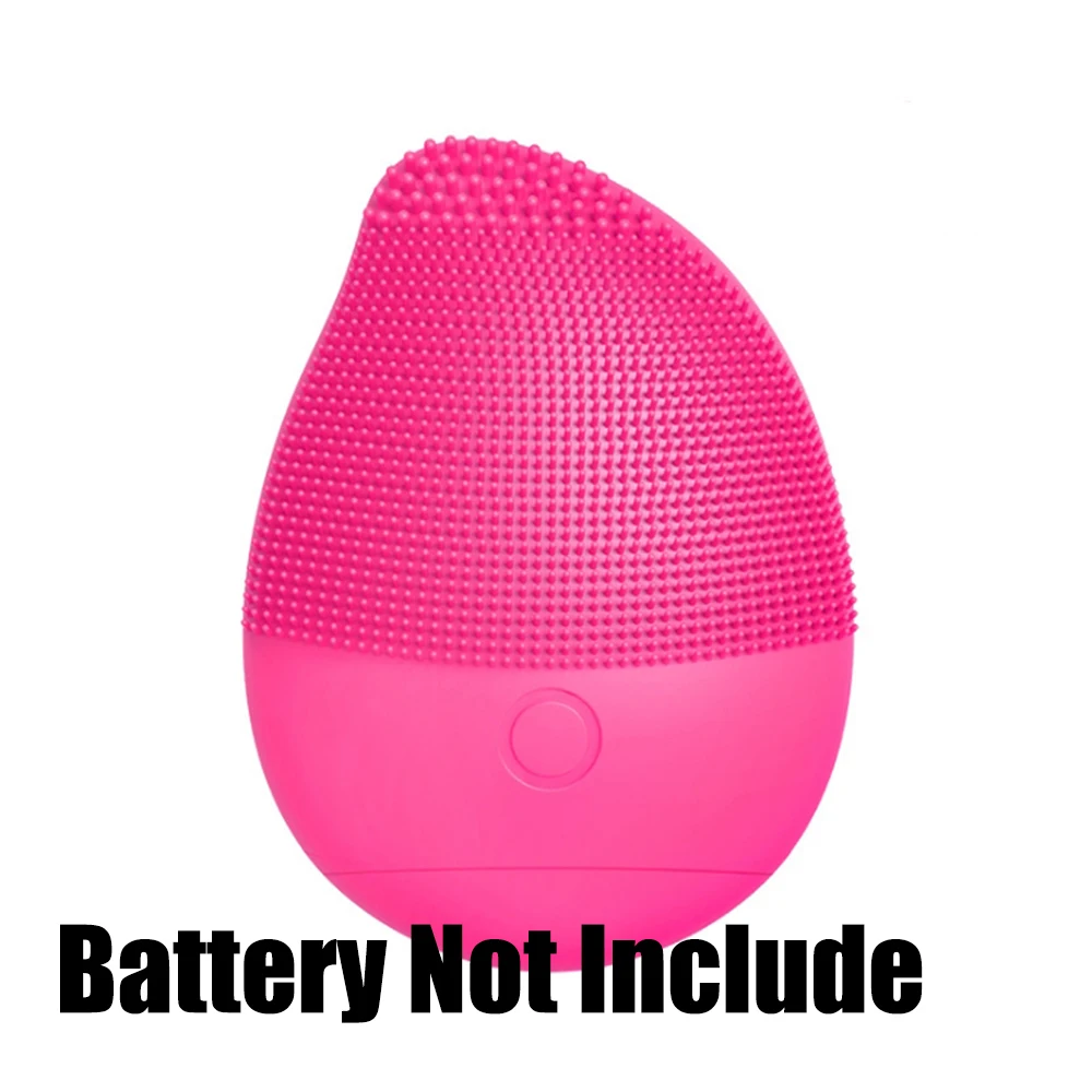 Battery Not Include Щетка для чистки лица, электрическая щетка для очищения лица, Мини электрическая щетка для очищения лица, Водонепроницаемая силиконовая щетка для чистки лица - Цвет: Battery Not Include