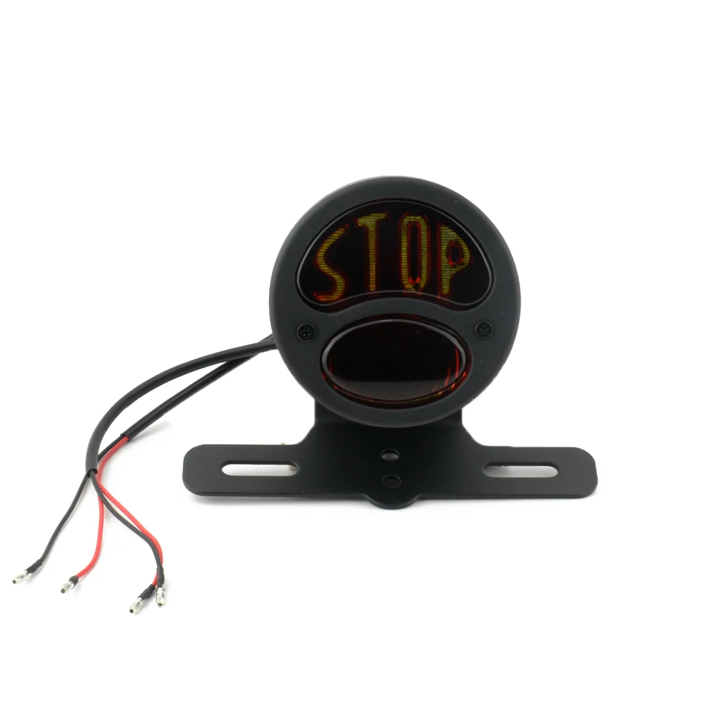 Стоп-сигнал для мотоцикла Harley Bobber Chopper стоп-сигнал в металлическом корпусе черном
