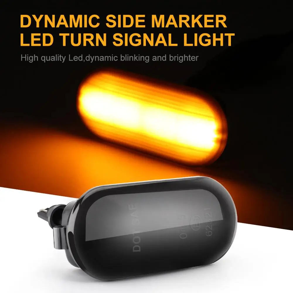 2 шт. последовательный мигающий светильник светодиодный динамический боковой