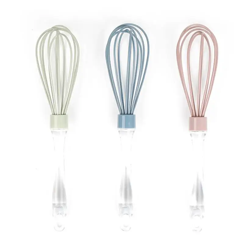 Kitchen Whisk Silicone Manual Balloon Whisk Baking Whisk Egg Beater For Stirring Butter Blender Kitchen Tools Green Pink Blue