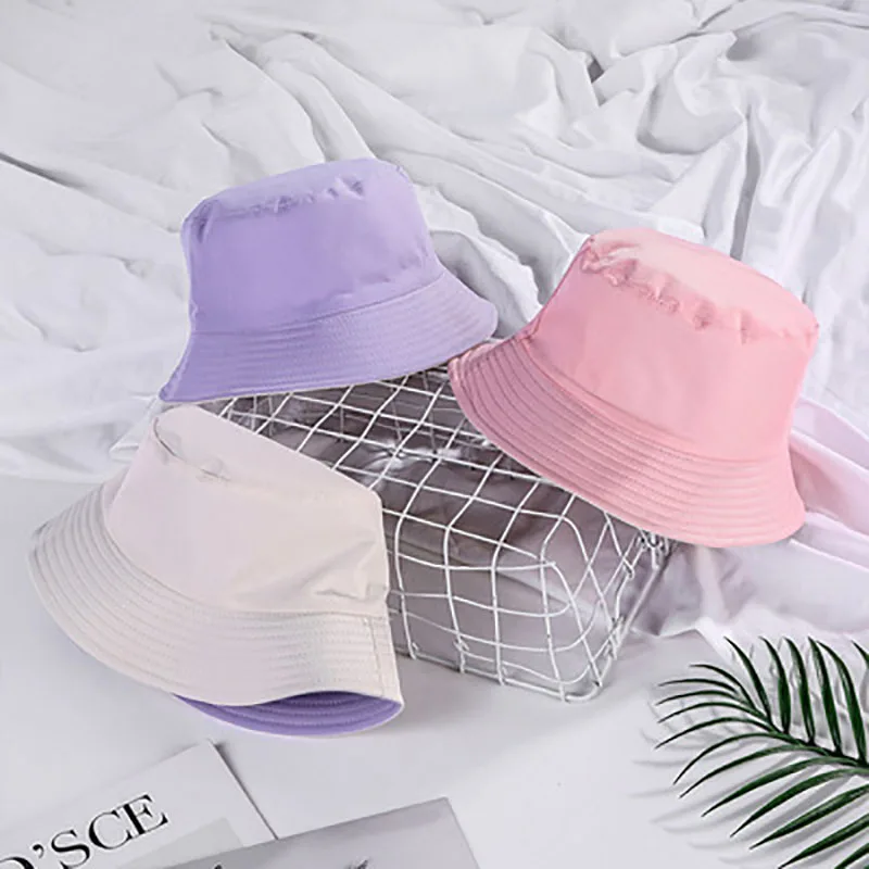 

Hat 2021 New Solid Color Double-sided Fisherman Hat Men And Women Leisure Light Plate Basin Hat Sun Hat Lovers