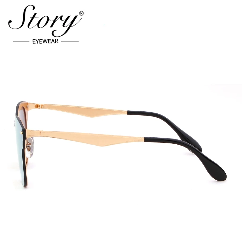 Женские солнцезащитные очки кошачий глаз с зеркальными стеклами|rose gold sunglasses