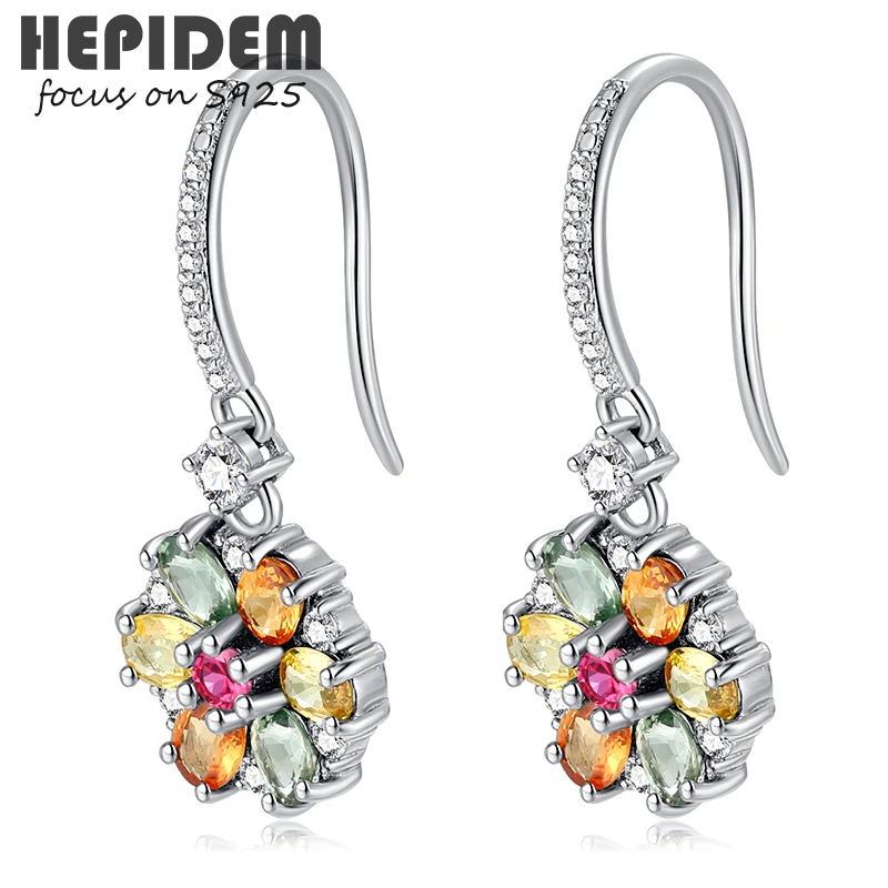 

HEPIDEM 100% Colourful Sapphire 925 Sterling Silver Rings 2022 New Trend Women Gem Stone Gemstones Gift S925 Fine Jewelry 5139
