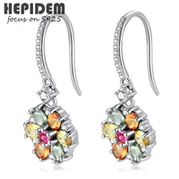 hepidem 100 colourful sapphire 925 sterling silver rings 2022 new trend women gem stone gemstones gift s925 fine jewelry 5139