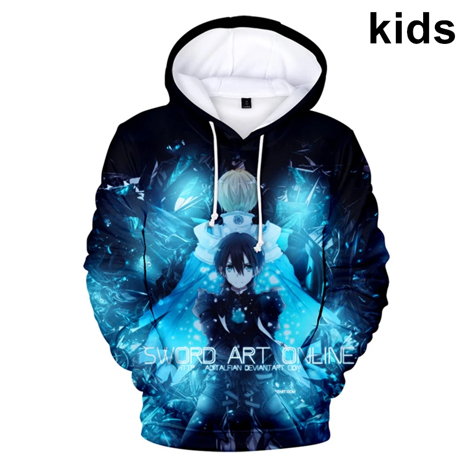 Детская толстовка с капюшоном меч арт онлайн 3-15 лет | Мужская одежда