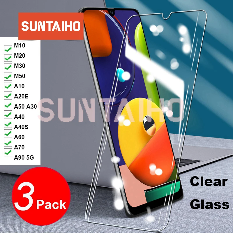 Прозрачное стекло для Samsung Galaxy A50 A40S A10 A20 A30 A40 A60 A70 A90 5G закаленное M10 M20 M50 Защитная