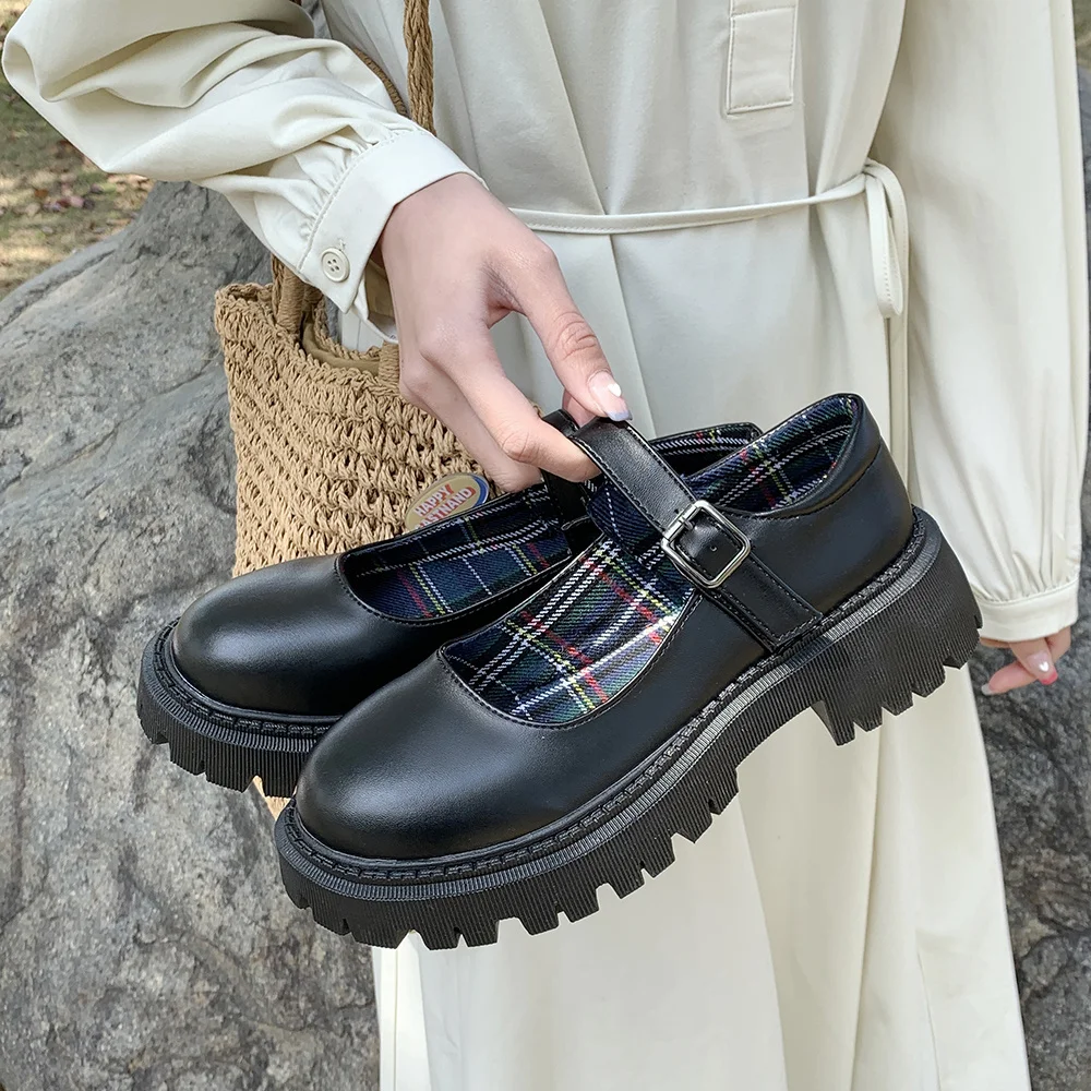 Женские туфли из искусственной кожи милая обувь в японском стиле Лолита готика