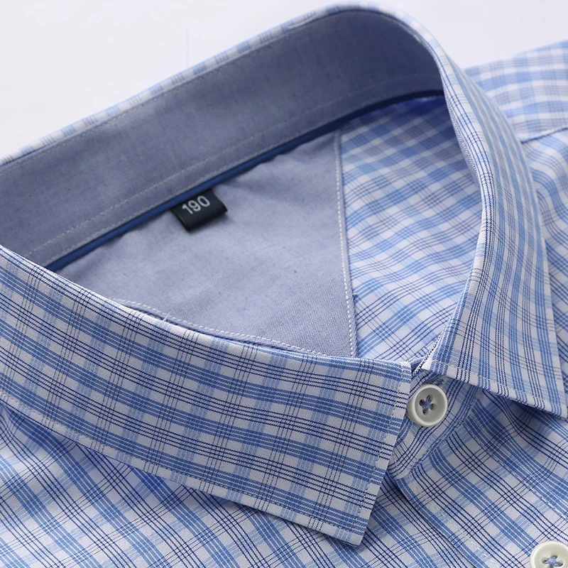 Мужская классическая рубашка из 100% хлопка с коротким рукавом|Повседневные