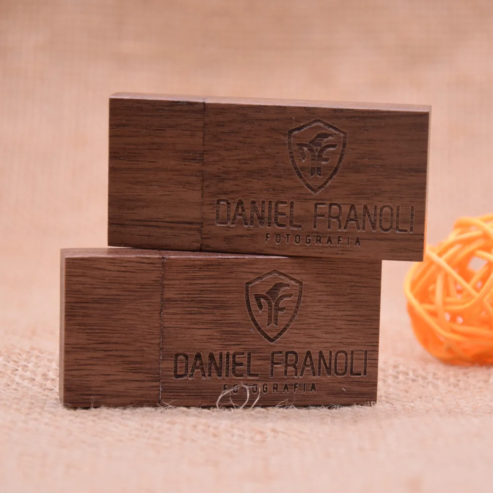 Деревянный USB-флеш-накопитель с коробкой 4 ГБ 8 16 32 64 свадебный подарок для