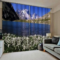 3d curtain luxury blackout curtains living room blue scenery scenery landscape curtain