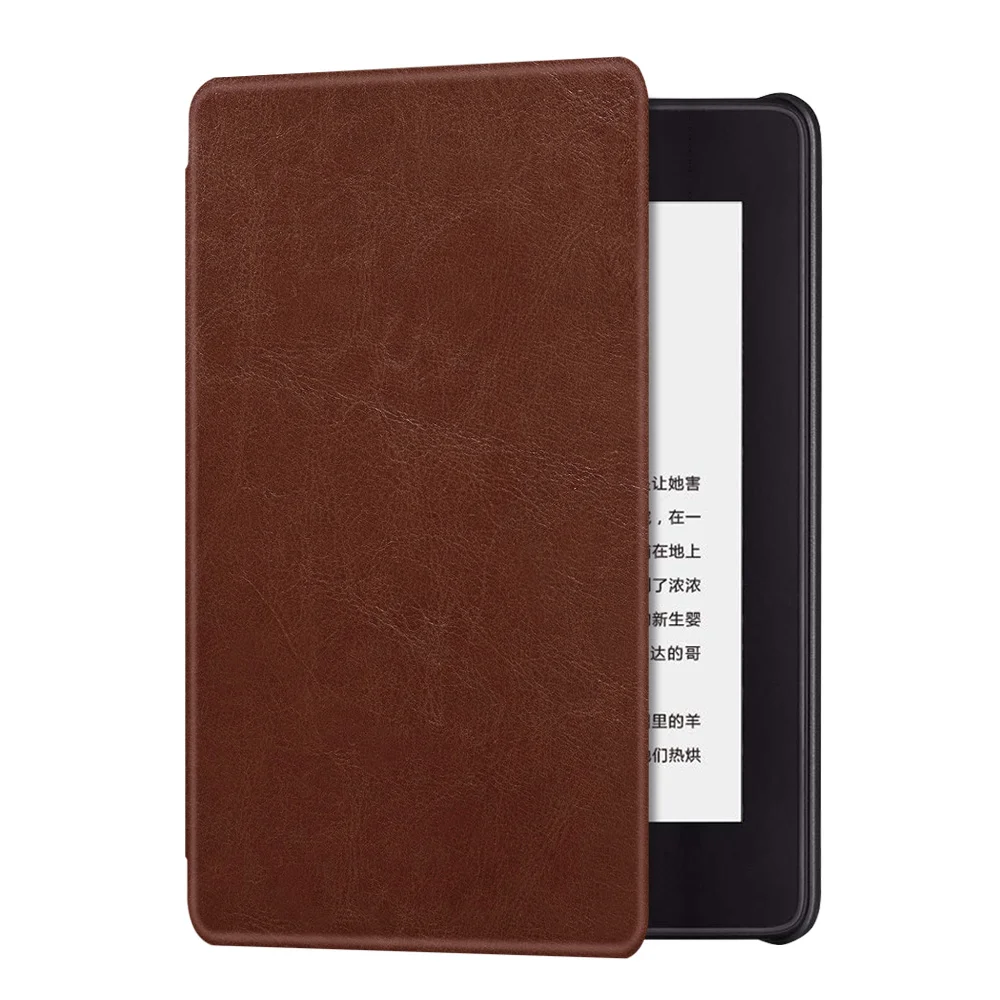 Brown Умный чехол-Обложка BOZHUORUI для Amazon New Kindle Paperwhite 4 eReader(10 поколение выпущено) Магнитный Ультратонкий чехол - Цвет: Brown