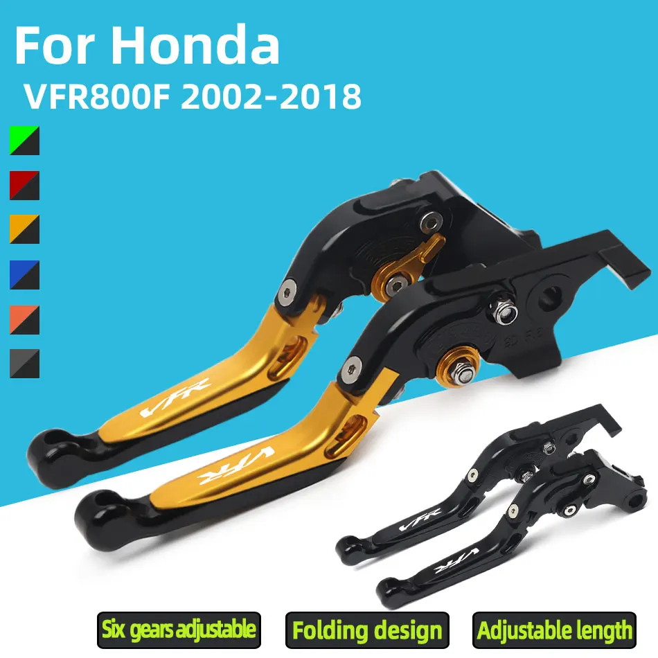 

Moto Clutch Brake Levers with Adjustable Foldable Extendable Motorbike Accessories for Honda VFR 800 F 2002 - 2018 2003 2004