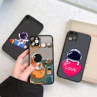 high end customized planet astronaut phone case for iphone 13 12 11 7 8 plus mini x xs xr pro max matte transparent cover