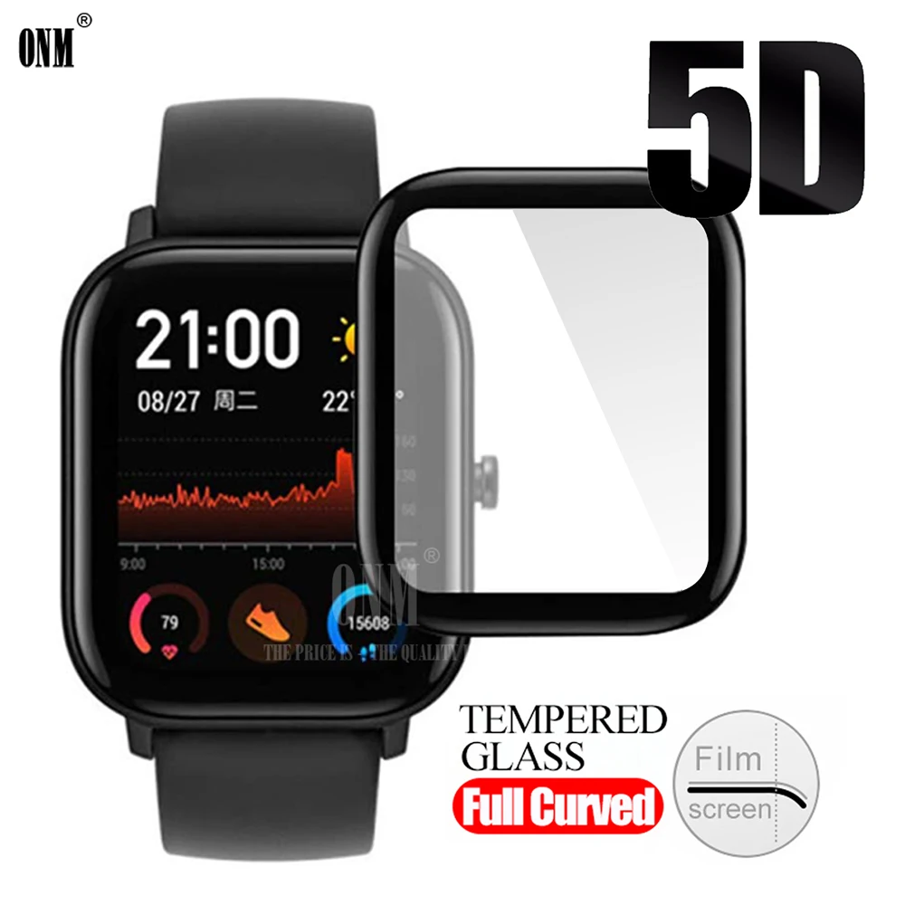Защитная пленка 5D с закругленными краями для xiaomi Amazfit GTS & BIP|Смарт-аксессуары| |