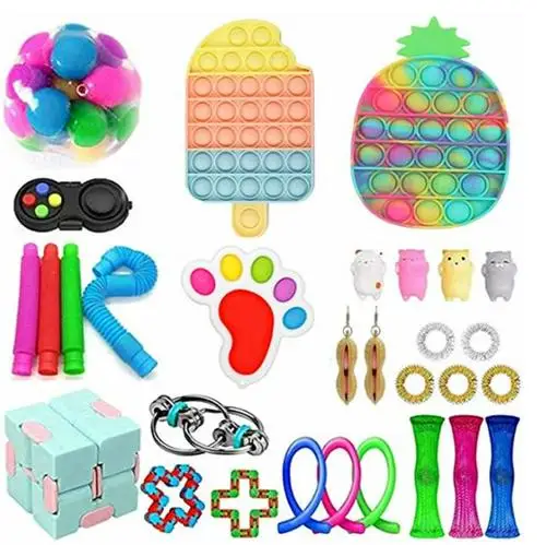 Набор детских игрушек 20/30 шт. радужные цвета игрушки для снятия стресса система