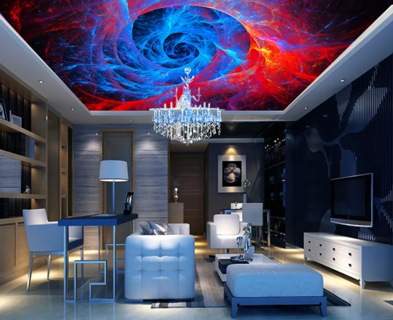 Сказочный абстрактный спиральный узор потолок фон 3d потолочные фрески обои |