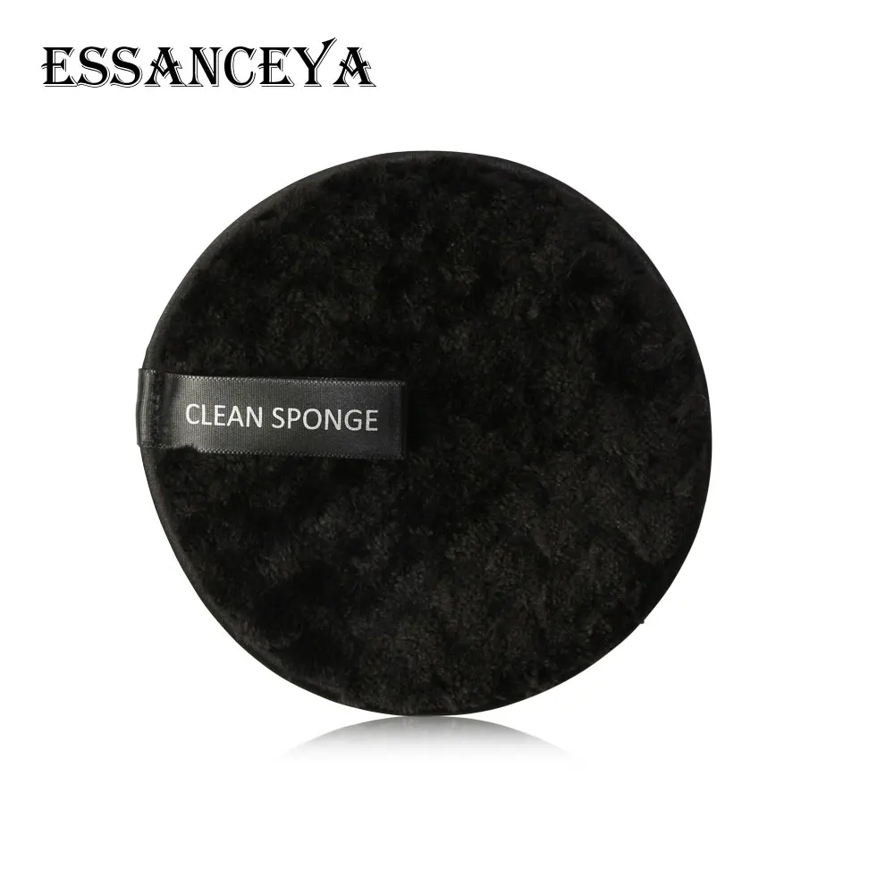 1PCS-black ESSANCEYA 1/2/3 шт салфетки из микрофибры колодки жидкость для снятия Полотенца для чистки лица и глаз полотенце для макияжа многоразовые хлопок двойной слой салфетка для протирания - Цвет: 1PCS-black