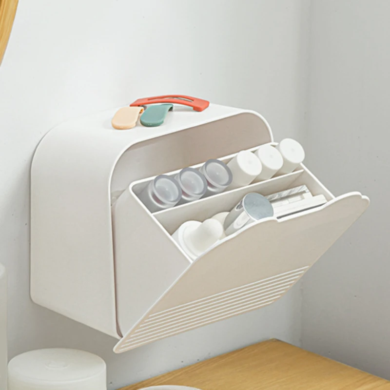 

Красочная настенная коробка для хранения гигиенических салфеток, ватный тампон, косметика, двухслойный туалет, ванной