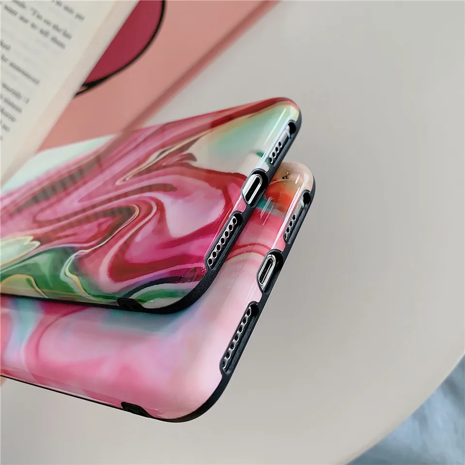 Модный милый мраморный чехол с принтом для телефона Apple iPhone XR funda X 8 7 plus coque 6 6s Xs max |
