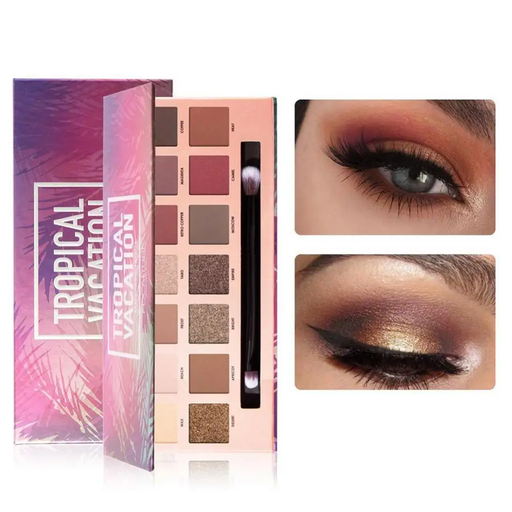 

FOCALLURE 14 Color Waterproof Non Smudge Pearlescent Eye Shadow Powder Makeup