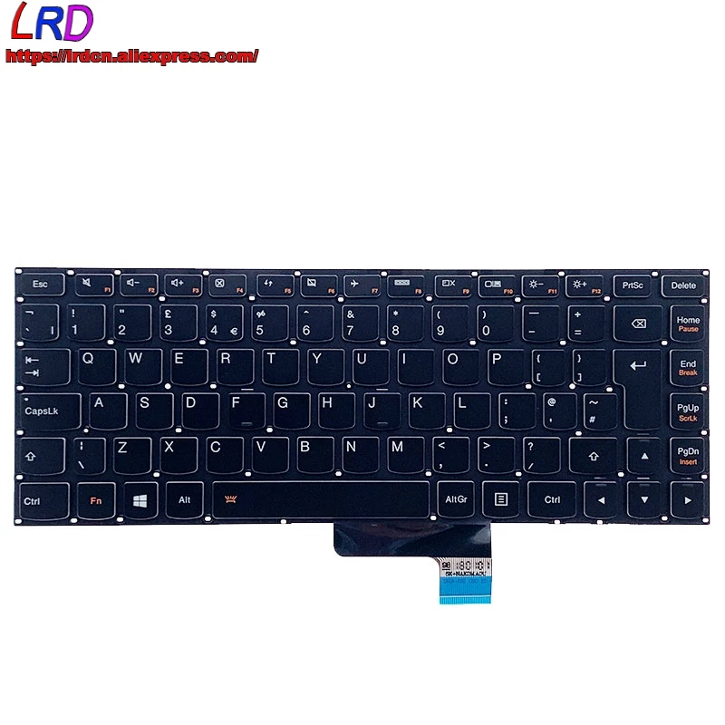 Новая Оригинальная английская клавиатура с подсветкой для ноутбука Lenovo Yoga 2 13