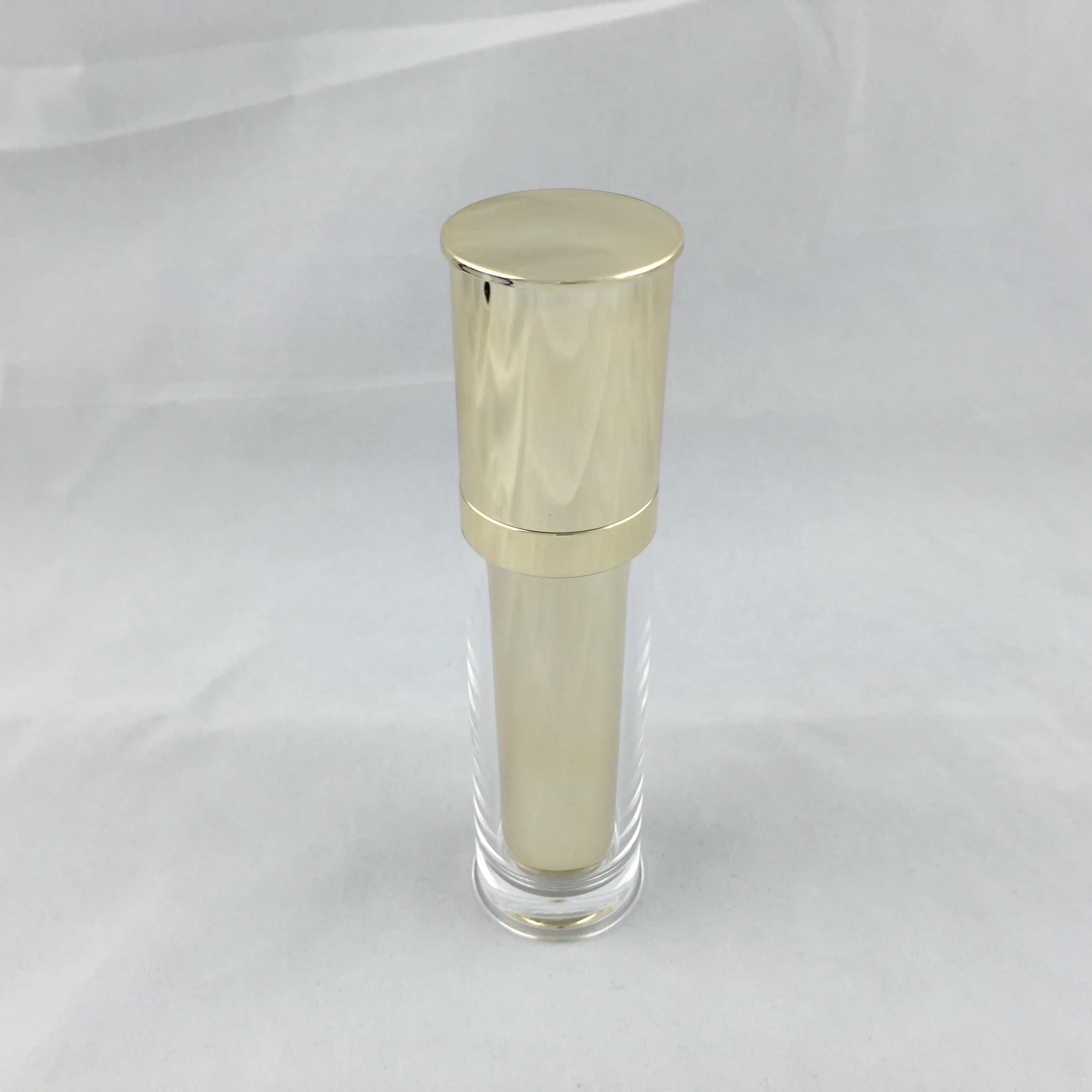 50 мл блестящая зеркальная золотая акриловая/пластиковая бутылка для