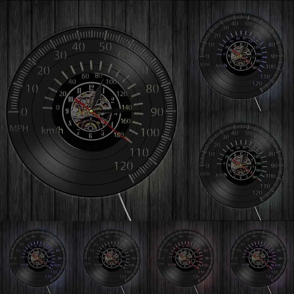 Настенные часы с тахометром ретро-браслет виниловой записью настенные