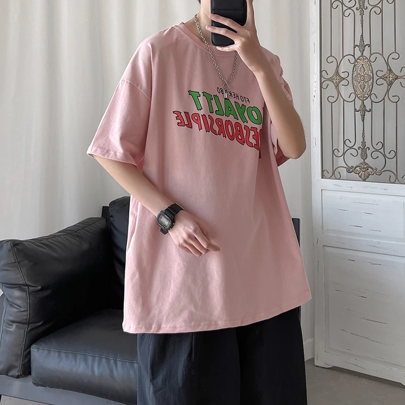 

Oversized T-shirt Harajuku White Top Short Sleeve Letter Graphic Female Men 2021 Vintage Cotton Japanese Streetwear New Clothing
