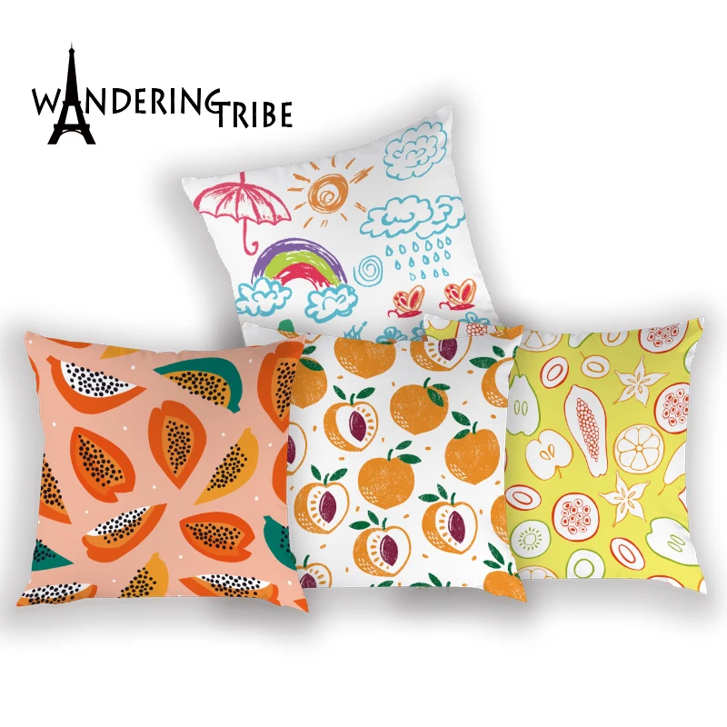 

Cartoon Soft Kids Cushion Cover Fruit Interesting Pineapple Decorative Couch Throw Pillow Case Pineapple Sofa Cushions Almofadas