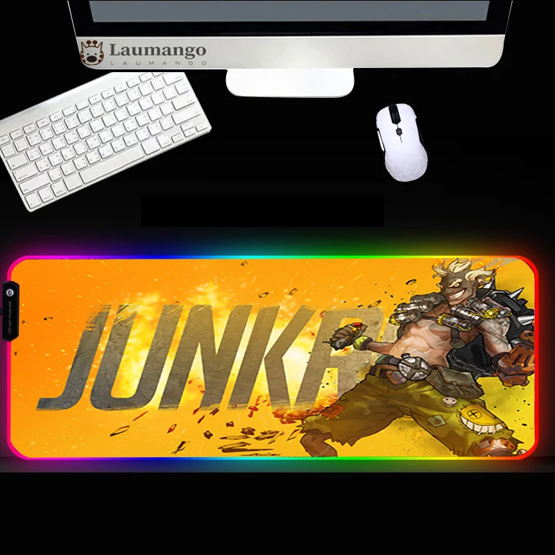 

Anime mouse pad rgb Overwatch DIY Extended Chroma big waterproof durable LED desk mat kawaii gaming accessories mouemat