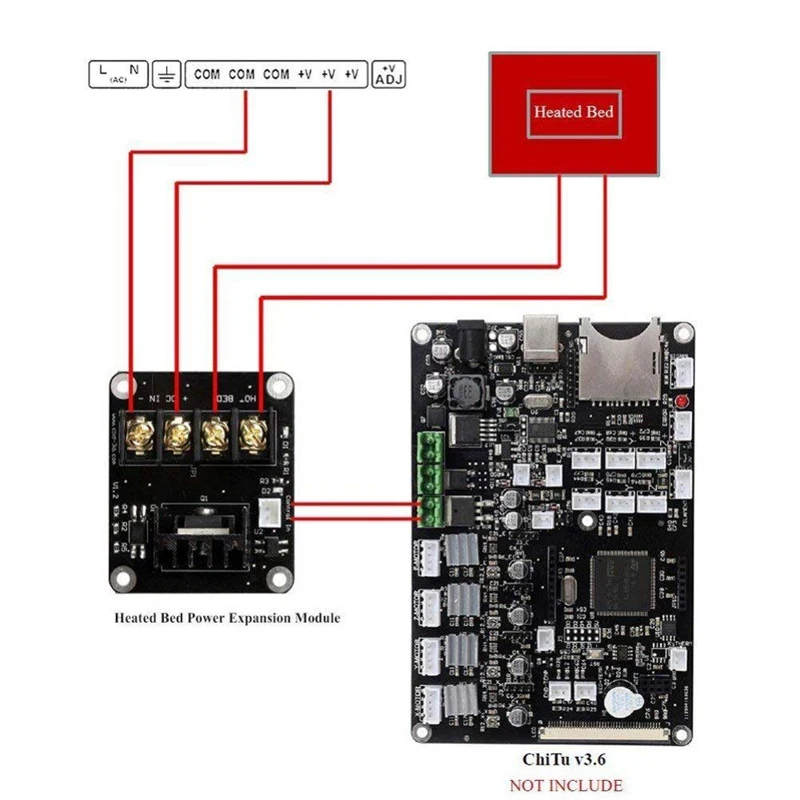 Expansion Power Board Heating Controller 3D Printer Hot Bed MOSFET High Current Load Module 25A 12V or 24V for Parts | Компьютеры и