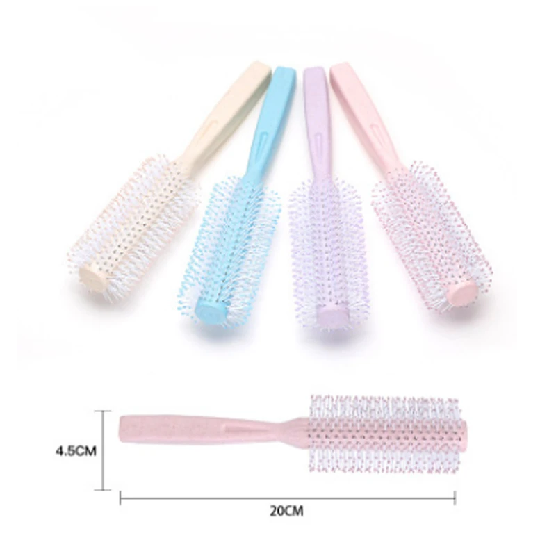 Круглая расческа для волос пластиковая прическа волнистые кудрявые уход