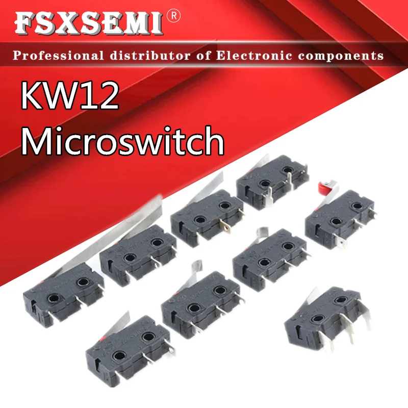 

10PCS KW12 stroke limit switch contact button KW11-3Z-2 micro switch straight handle 5A 125V250V