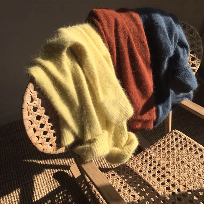 Mozuleva корейский шикарный норковый кашемировый теплый женский свитер зимний