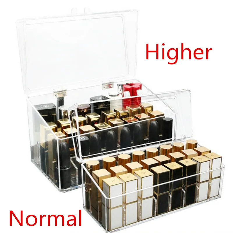Пылезащитный акриловый Органайзер для губной помады с крышкой настольный