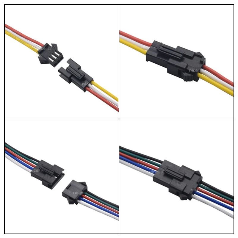 5 пар 20AWG провода 2pin 3pin 4pin 5pin 6pin JST разъем 15 см мужской женский кабель для 3528 5050 RGB RGBW