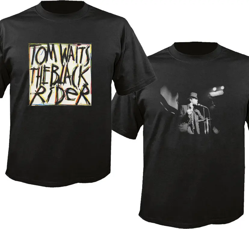 Футболка из хлопка с короткими рукавами и черным наездником Tom wait Dd 2019|Мужские