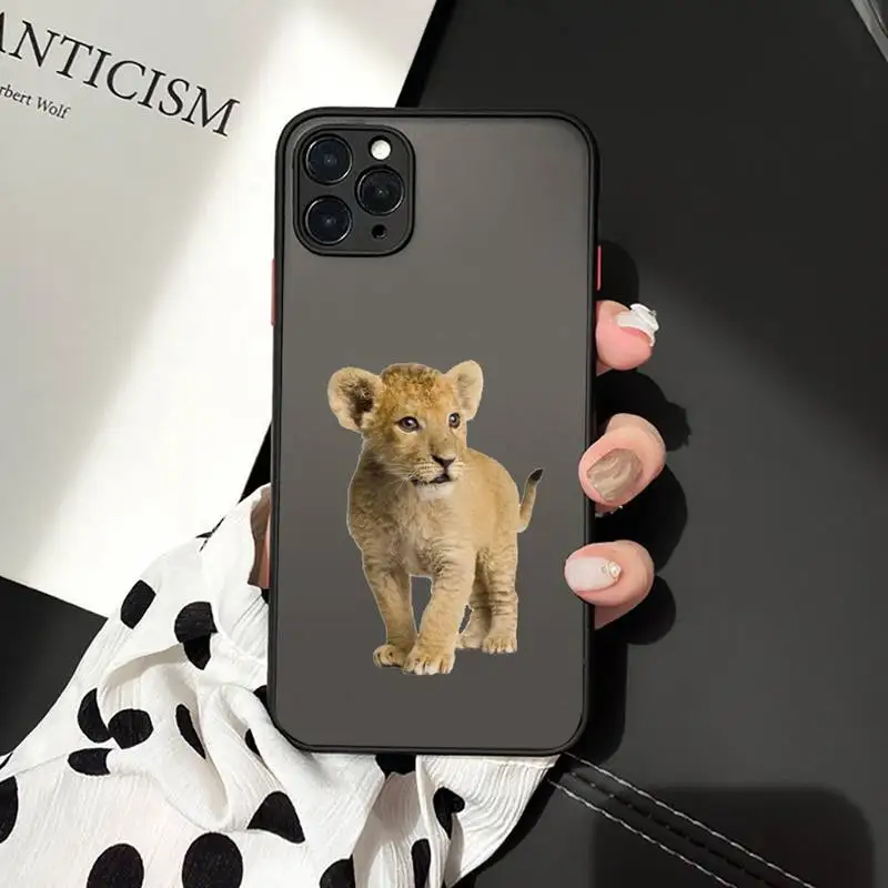 

lion Animal fierce king Phone Case matte transparent For iphone 7 8 11 12 plus mini x xs xr pro max cover