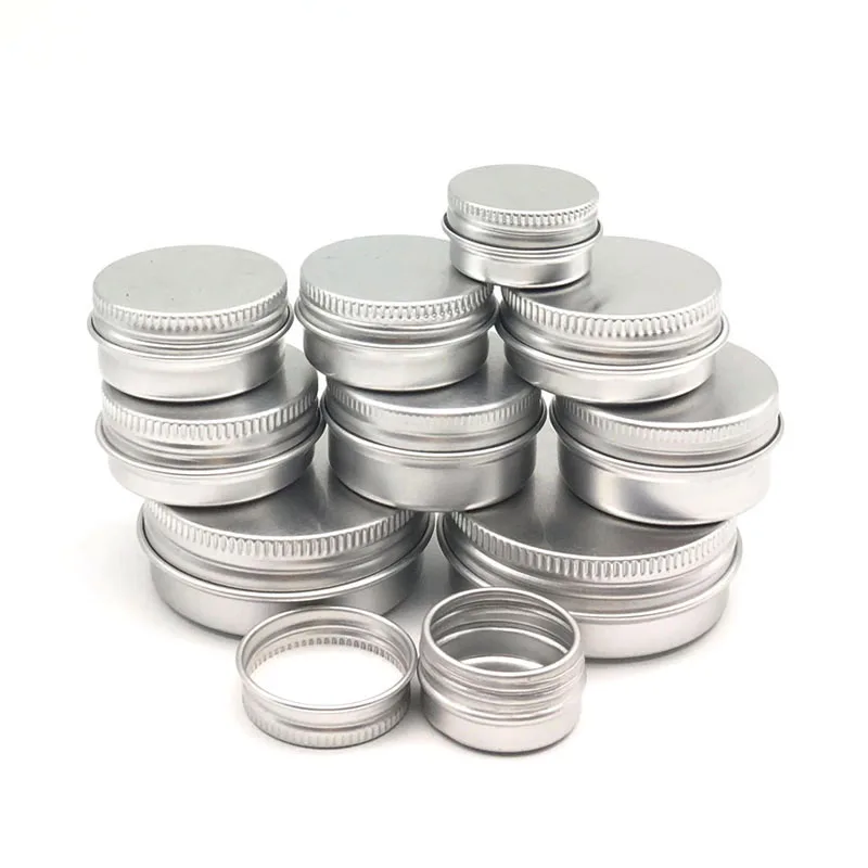 500 шт. Φ/10g/1 Φ/20g/30g/50g алюминиевый косметический многоразовый контейнер