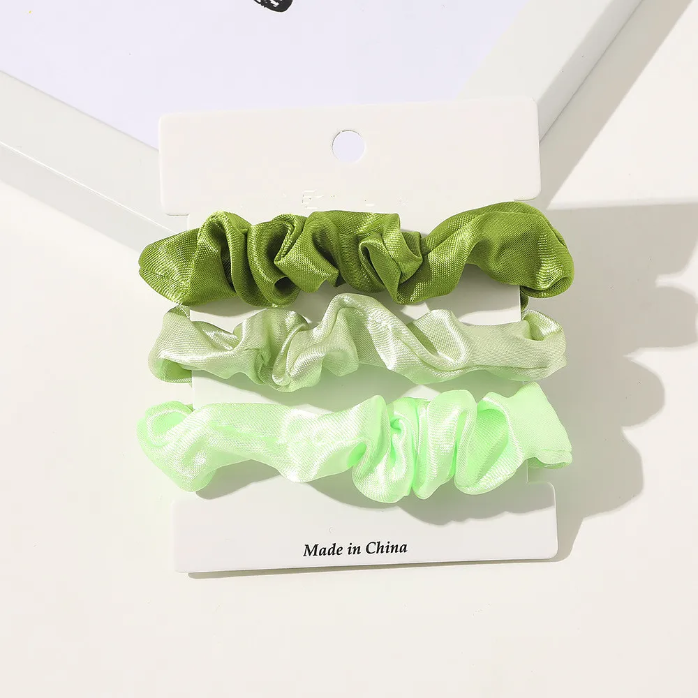 3 шт./компл. атласная Тонкая Веревка для волос Простой ремень девочек