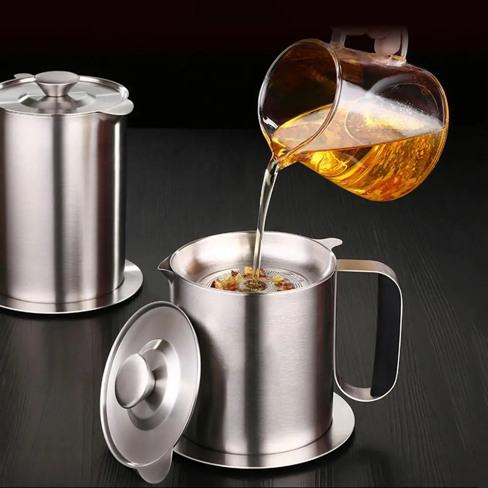 1/1. 5л Бутылка для масла из нержавеющей стали с сетчатым фильтром диспенсер