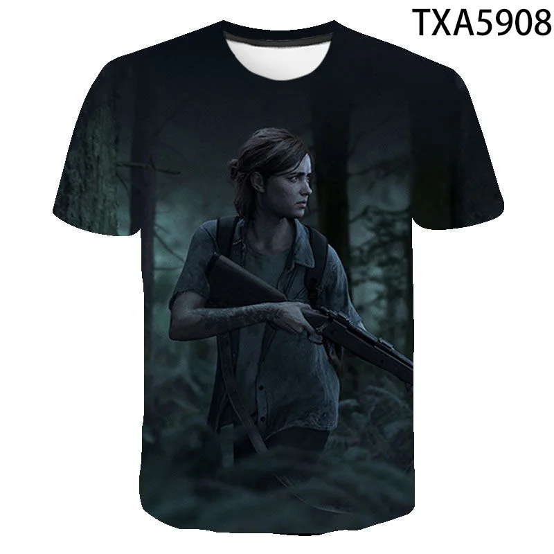 Летняя новая модная футболка Last Of Us 2 мужская женская Детская с 3D принтом и