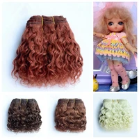 wholesale high quality angora goat 15500cm diy wool curl doll wig handmade hair wig for 13 14 bjd wig accessories toys