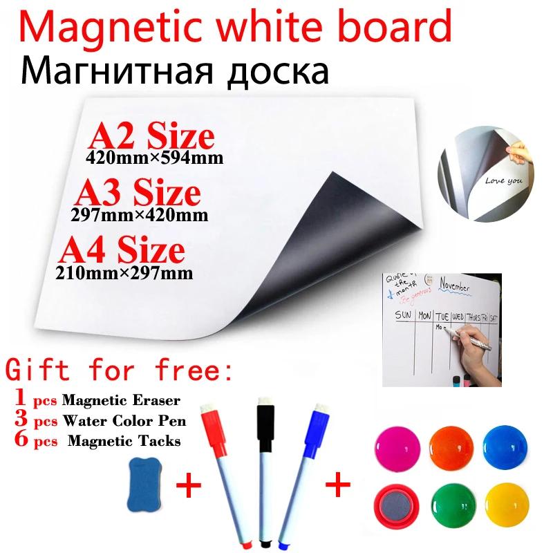 

Magnetic WhiteBoard for School Kids Dry Erase White Boards Stickers Home Office Message Boards Magnets Fridge Stickers